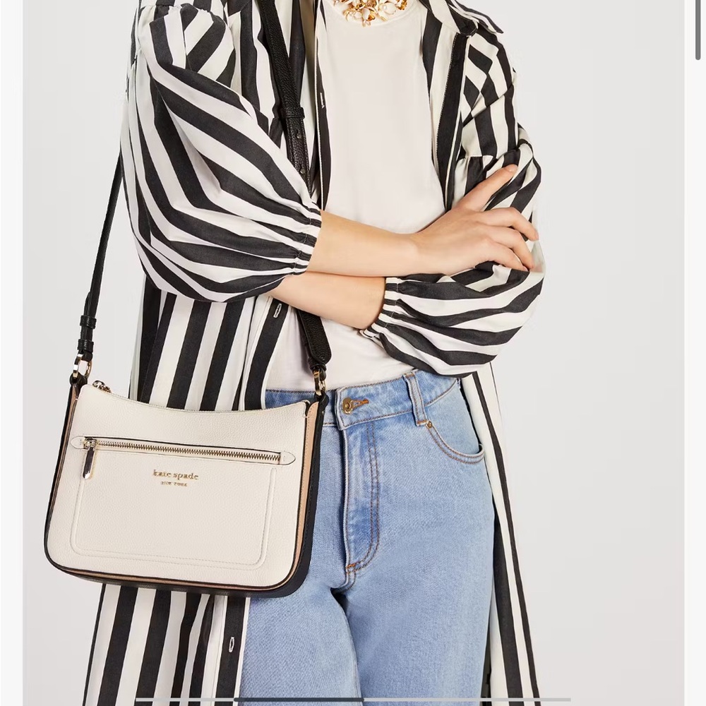 Kate Spade New York Hudson Colorblocked Pebbled Leather Crossbody